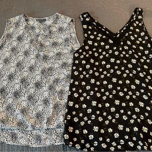Adrianna Papell & Maurices Black and White Tank Tops